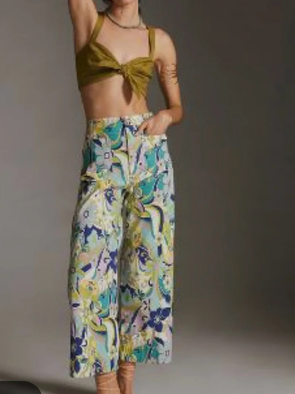 Anthropologie Multi-Color Wide-Leg Printed Palazzo Pants